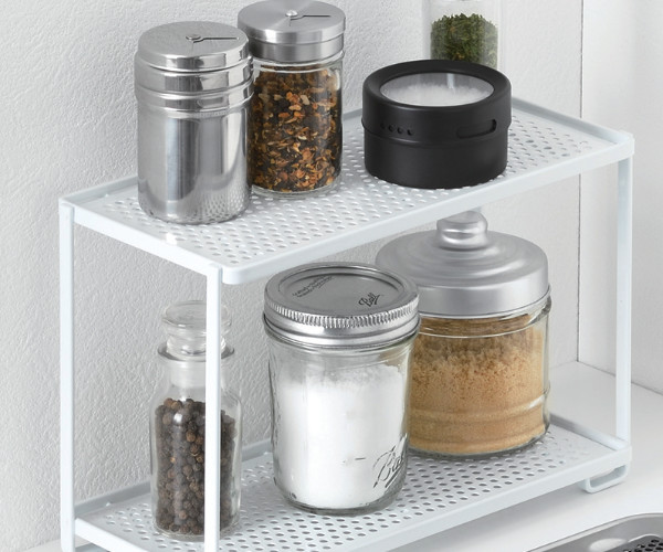 パール金属 調味料ラック 2段 スパイスラック スチール製 キッチン