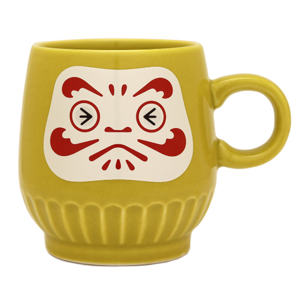 ヤチコダルマ　限定品　レア　変色あり　だるまコーヒーカップ　張子郷土玩具 マグカップ 300ml だるま コップ 食器 絵変わり 磁器 （ マグ カップ