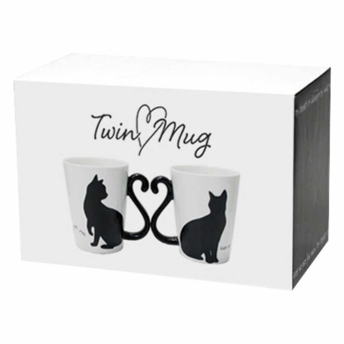 ジェラピケ 黒猫 マグカップ×2 プレート×2 (4点セット)