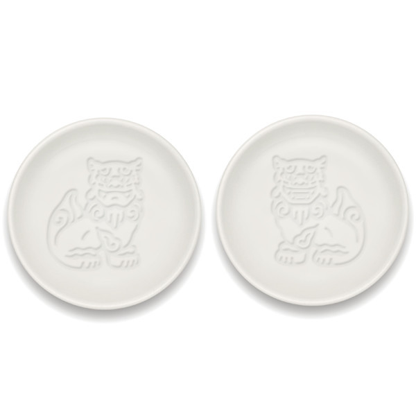 醤油皿 2枚入り 9cm シーサー 皿 食器 和食器 磁器 （ 電子レンジ対応
