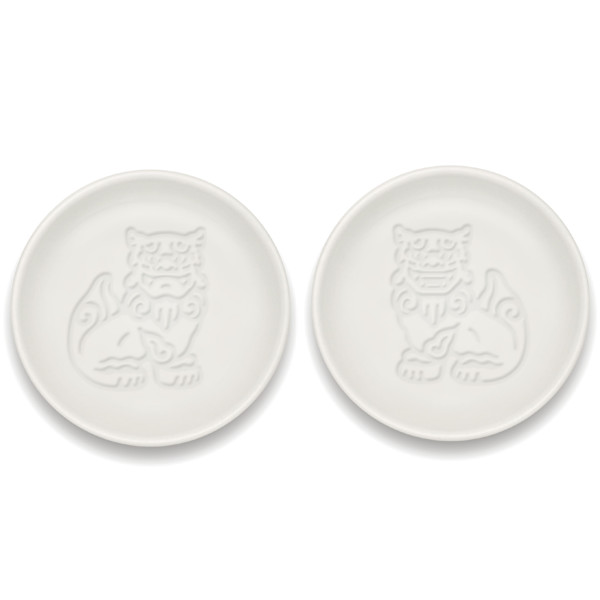 醤油皿 2枚入り 9cm シーサー 皿 食器 和食器 磁器 （ 電子レンジ対応