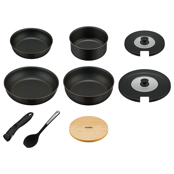 THERMOS（サーモス） フライパン セット 取っ手のとれるフライパン9点