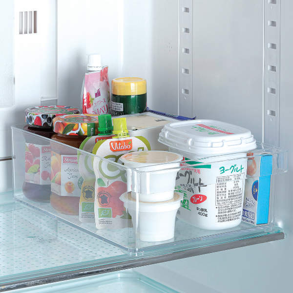 パール金属 冷蔵庫収納 冷蔵庫 収納ケース 深型 冷蔵室収納トレー SKIT