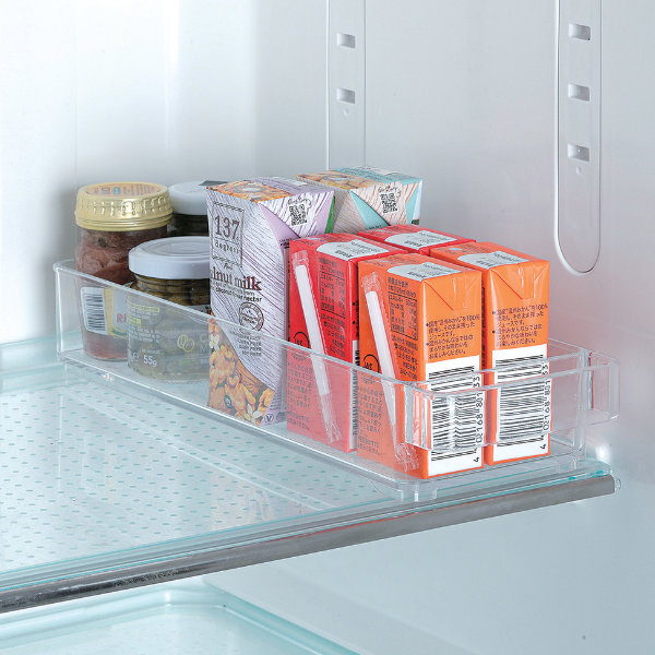 冷蔵庫収納 冷蔵庫 収納ケース 浅型 スリム 冷蔵室収納トレー SKIT