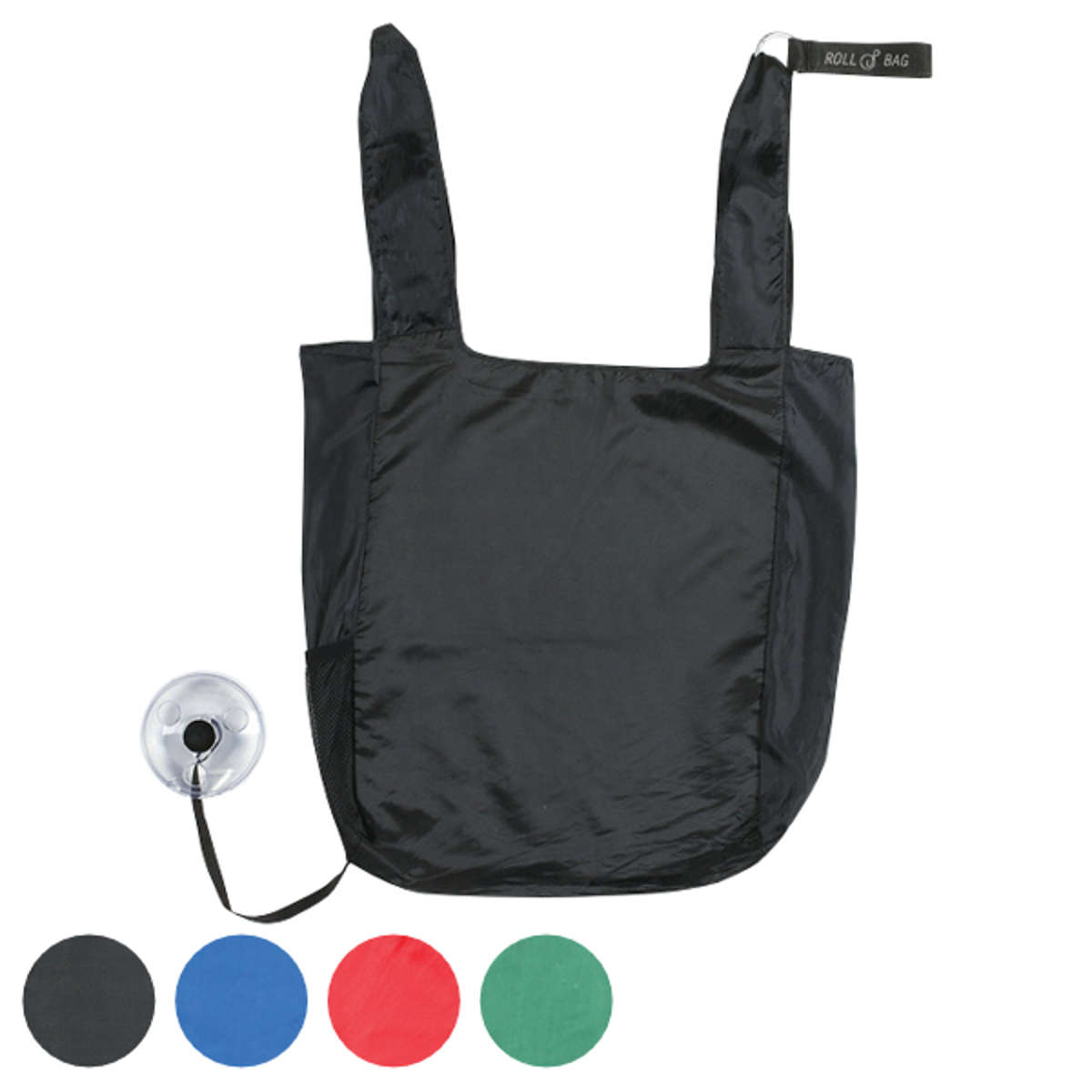 エコバッグ ロールアップエコバッグ マルチェ 回すだけで簡単収納 （ マイバッグ エコバック コンパクト レジ袋 マチあり トート ロール 巻取り ）