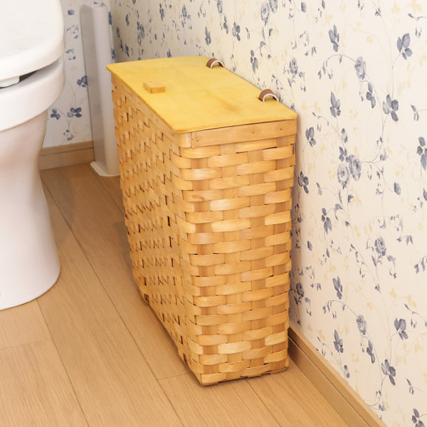 トイレットペーパーストッカー 9ロール用 ウッドチップ トイレット