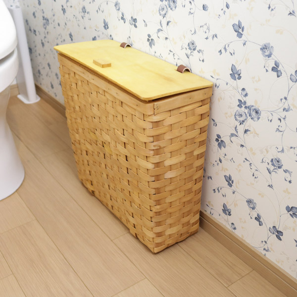 トイレットペーパーストッカー 9ロール用 ウッ...の詳細画像5