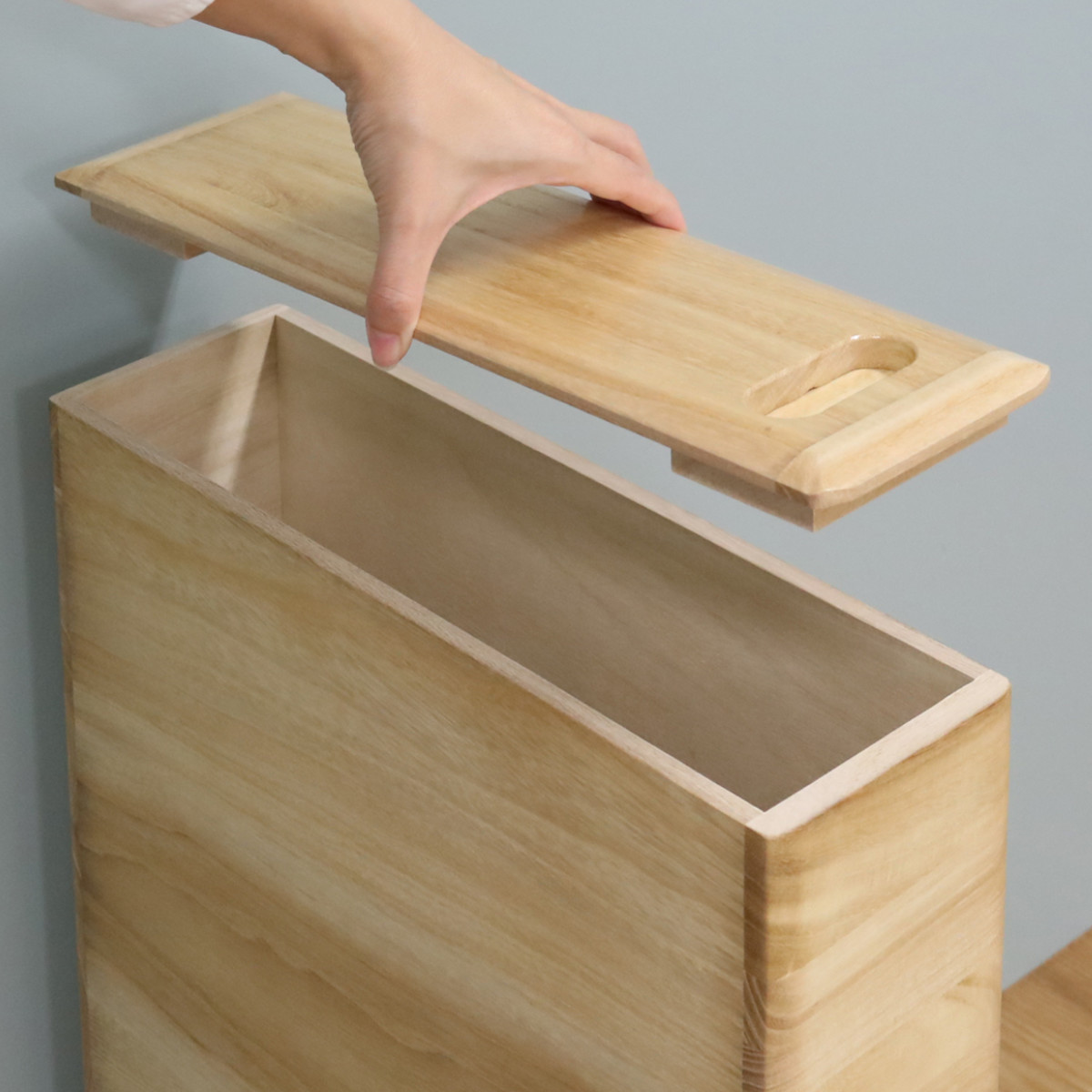 米びつ 10kg用 桐製 スリム 幅12cm キャスター付き スリムライス