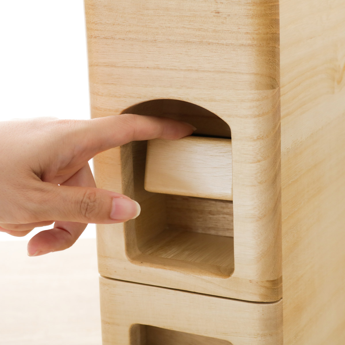 米びつ 10kg用 桐製 スリム 幅12cm キャスター付き スリムライス