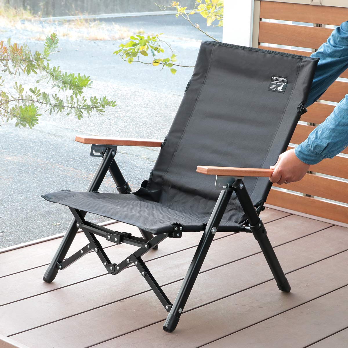 CS BLACK LABEL アウトドアチェア 折りたたみ ロースタイル