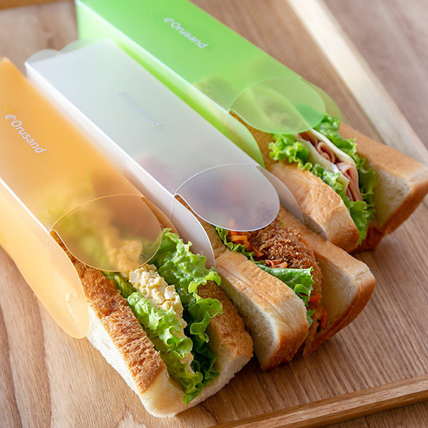 サンドイッチケース 弁当箱 折りたたみ 折るサンド 3個入 （ サンドウィッチケース サンドイッチメーカー サンドイッチ サンドウィッチ ケース 日本製 ） | ミディアム | 09