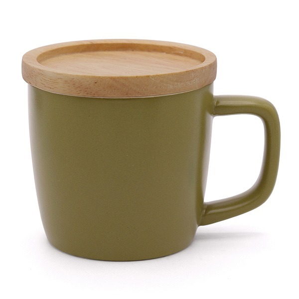 マグカップ フタ付き 280ml potoマグ Dマグ コップ 磁器 天然木