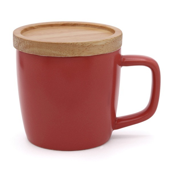 マグカップ フタ付き 280ml potoマグ Dマグ コップ 磁器 天然木