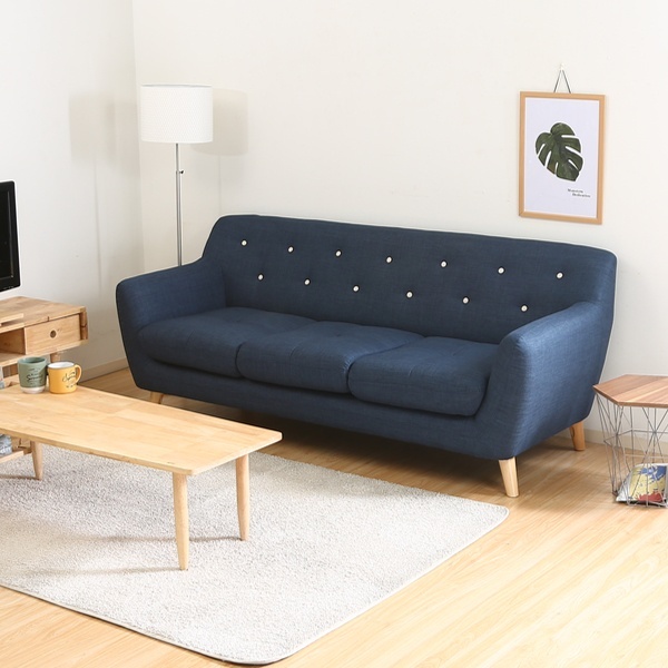 ソファ　ソファー　リクライニングソファ　2人掛け　リビングソファ　ネイビー 不二貿易（Fuji Boeki） ソファ 幅182cm ネイビー 三人掛け ローソファ