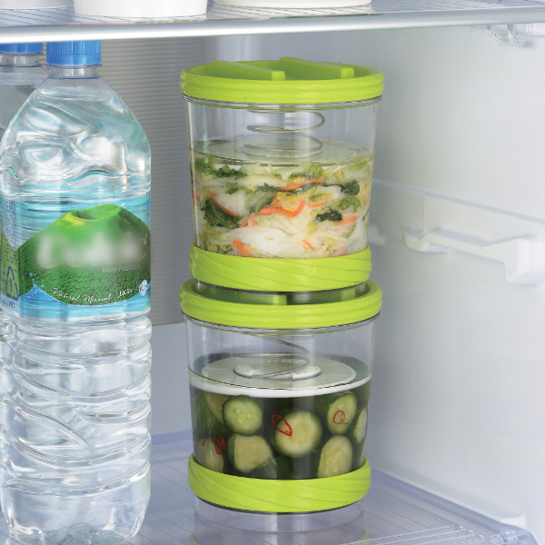 漬物容器　業務用食品容器　使い捨て容器　プラスチック　透明　クリア　まとめ　大量　沢山　C-AP菊角125-250 E01身 C-APカップ125角 落し蓋EO 漬物容器 1.2L VC樽型漬物器 L 重石不要 スタッキング （ 漬け物容器