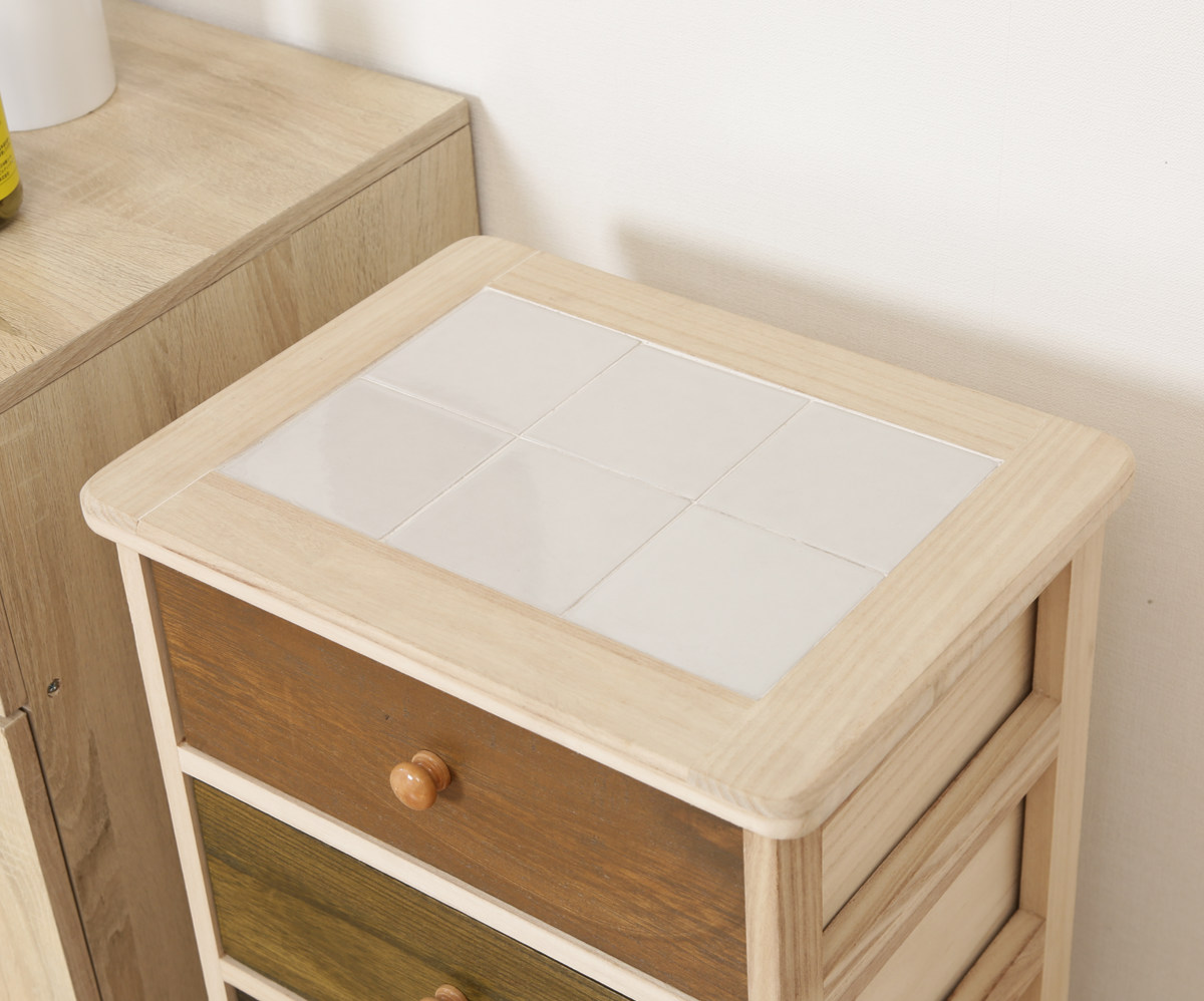 不二貿易（Fuji Boeki） チェスト 幅40cm 5段 桐製 マルチカラフル