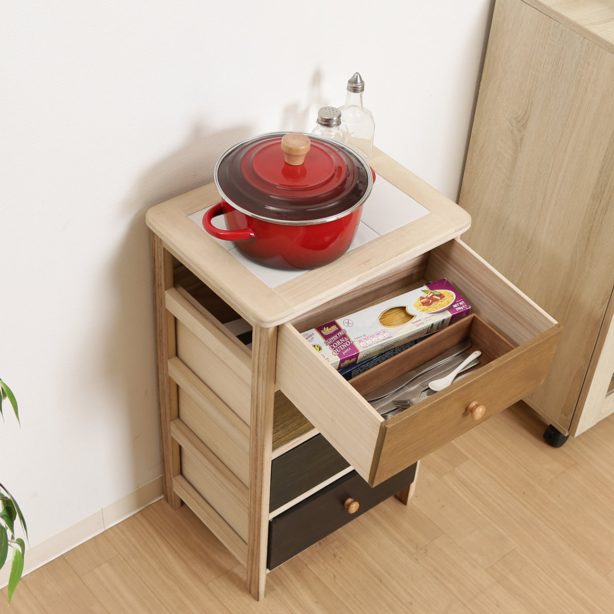 不二貿易（Fuji Boeki） チェスト 幅40cm 4段 桐製 マルチカラフル