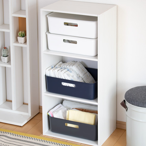 収納ケース 幅36.4×奥行25.9×高さ12cm 小物収納 やわらかBOX 浅型