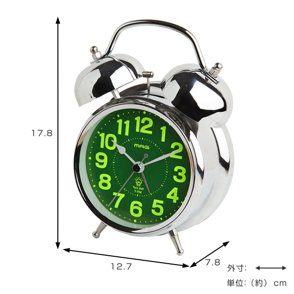 目覚まし時計 ベル音目覚まし時計 ベルズDX （ 目覚まし アナログ 時計