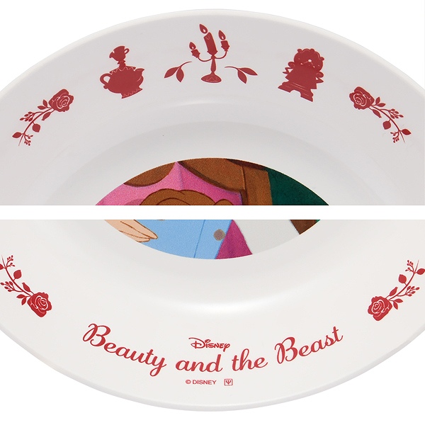 プレート 18cm 美女と野獣 皿 食器 プラスチック 日本製 キャラクター