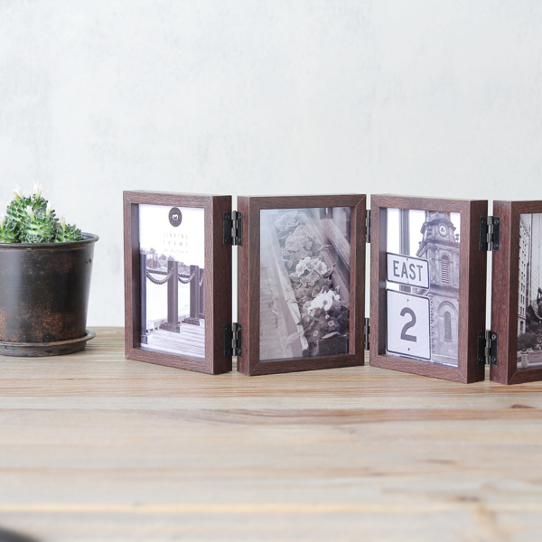 フジカラーフォトスタンド4種類計10個 magnet フォトフレーム 4連 L判 おしゃれ 写真立て リンギング 卓上