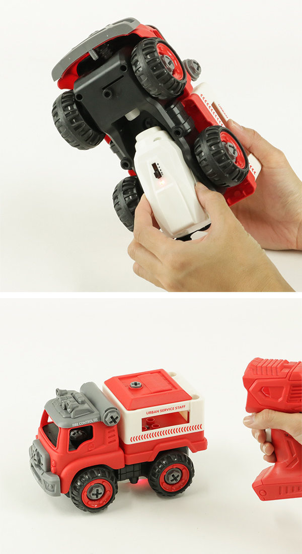 返品送料無料 ❤️ラスト1点❤️ 消防車 おもちゃ DIY 電動ドライバー