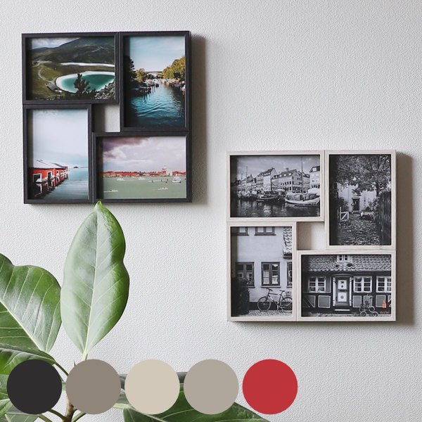 フォトフレーム 4枚 多面 壁掛け 卓上 写真立て （ フォトスタンド