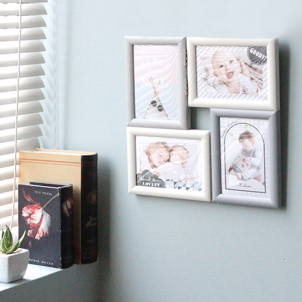 キシマ（KISHIMA） フォトフレーム 多面 4枚 L判 壁掛け 卓上 写真立て