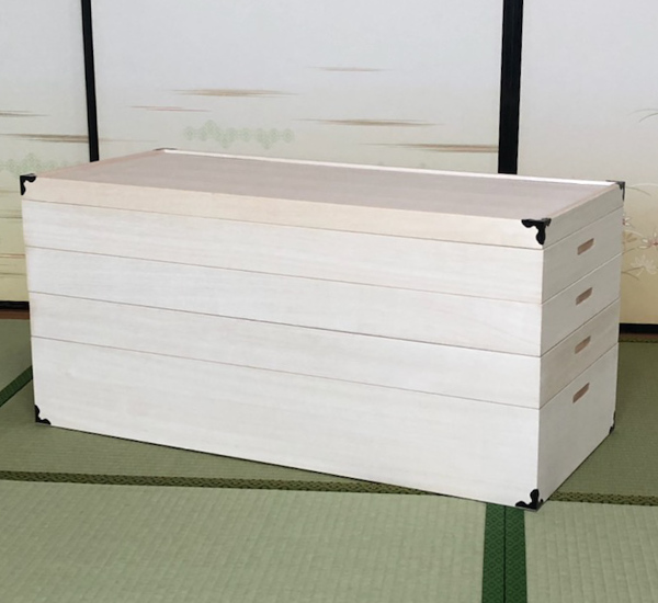 マーゼルン 衣装ケース 桐製 衣裳箱 4段 日本製 幅91cm （ 桐衣装