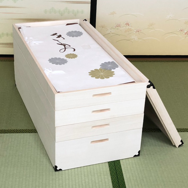 マーゼルン 衣装ケース 桐製 衣裳箱 4段 日本製 幅91cm （ 桐衣装