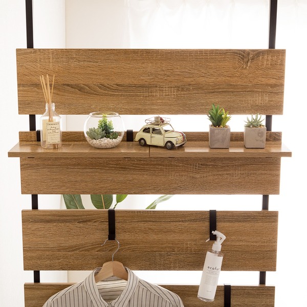 ホームテイスト（HOME taste） 突っ張り 幅80cm ラダーラック木目調