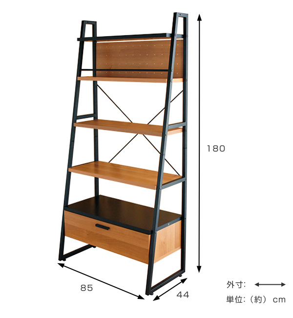 オープンラック ウォールシェルフ ヴィンテージ調 NEITS 幅85cm