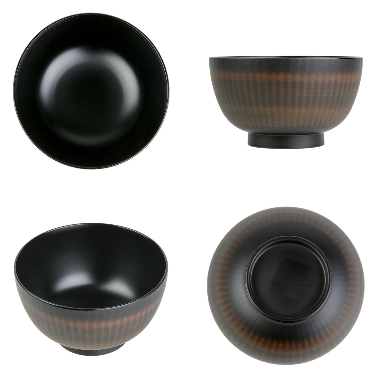 どんぶり 14cm ONES きらら 栃木目 プラスチック製 （ 食洗機対応 電子