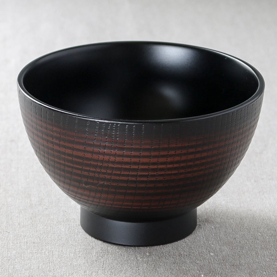 吸い物椀 高仙才椀 木製 3.8寸 扇面流水 磨蒔絵 朱 漆塗 汁椀 吸い物