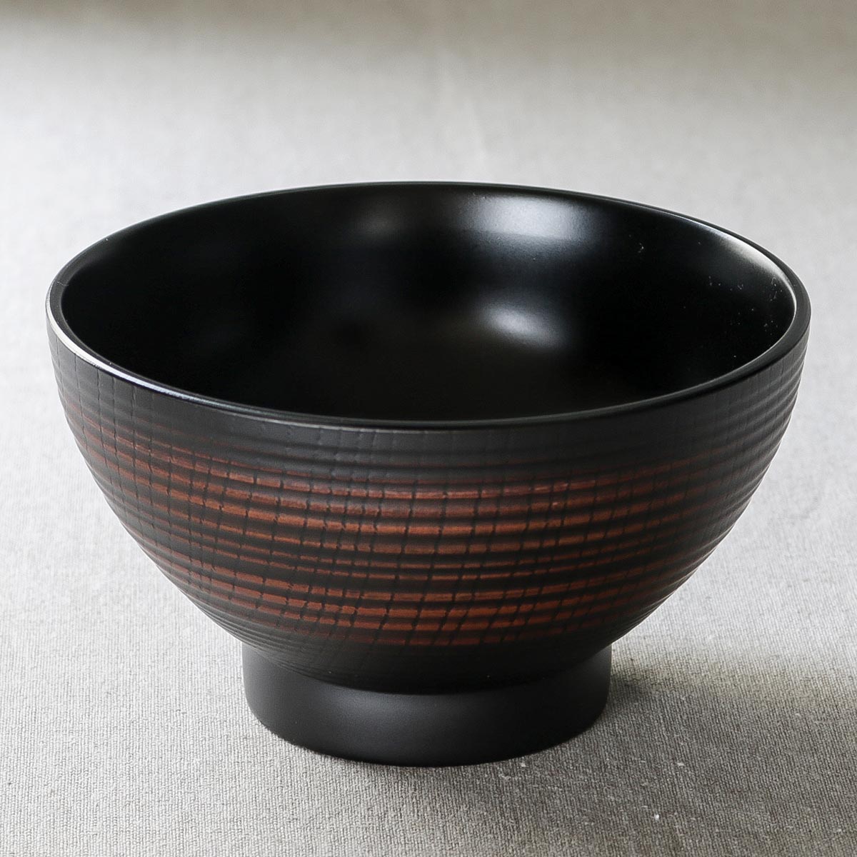 どんぶり 15cm ONES 千筋 栃木目 プラスチック製 （ 食洗機対応 電子