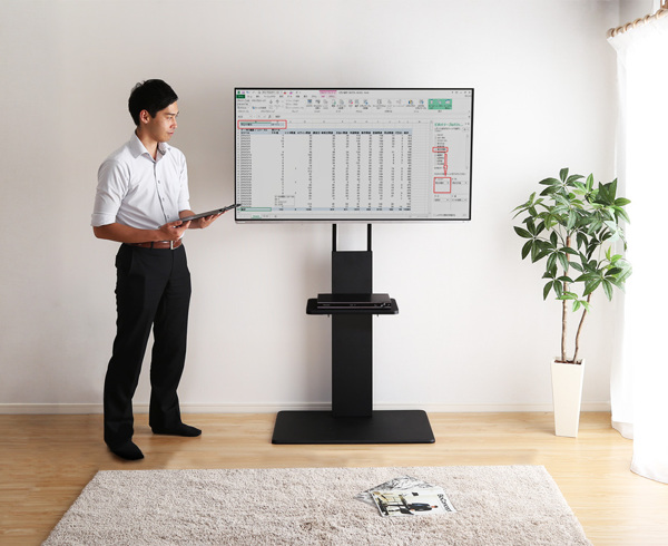 ホームテイスト（HOME taste） TVスタンド ハイタイプ 棚付 スイング式