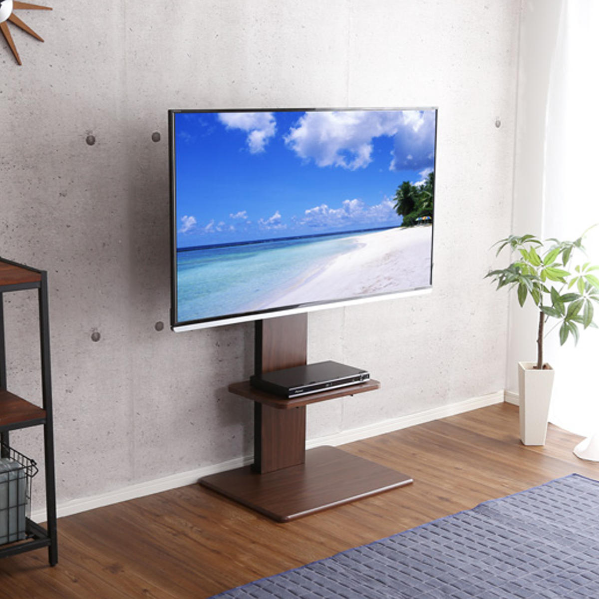 ホームテイスト ロー固定式 壁寄せテレビスタンド 32〜60インチ対応