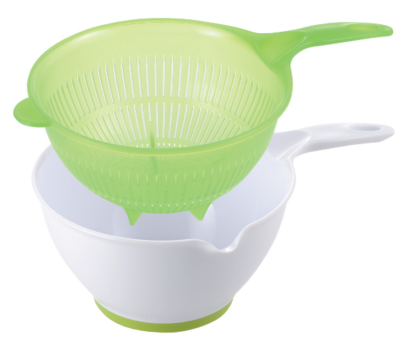 ザル&ボウル2点セット フレッシュボウル 日本製 （ ザル付き 片手