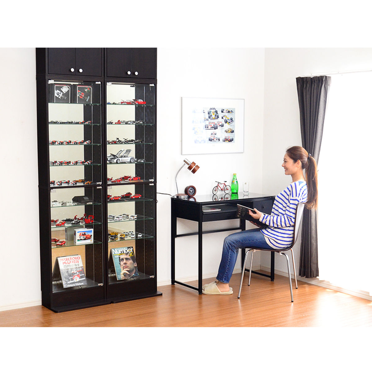 ホームテイスト（HOME taste） コレクションラック 幅48.5cm 浅型 上