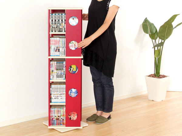 ホームテイスト（HOME taste） 回転コミックラック 幅34cm 5段 ブック