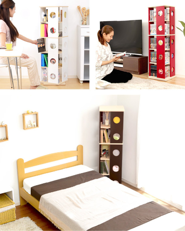ホームテイスト（HOME taste） 回転コミックラック 幅34cm 5段 ブック