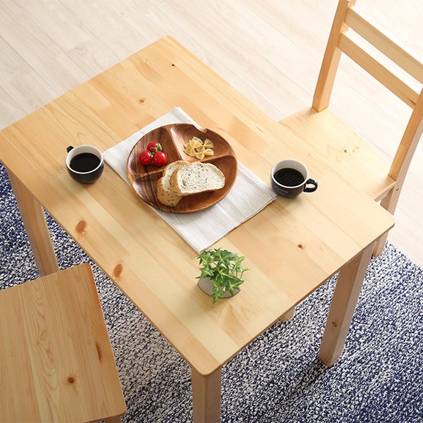 ダイニングセット 3点セット テーブル チェア 2脚 木製 天然木 ダイニングセット 3点セット テーブル チェア 2脚 木製 天然木