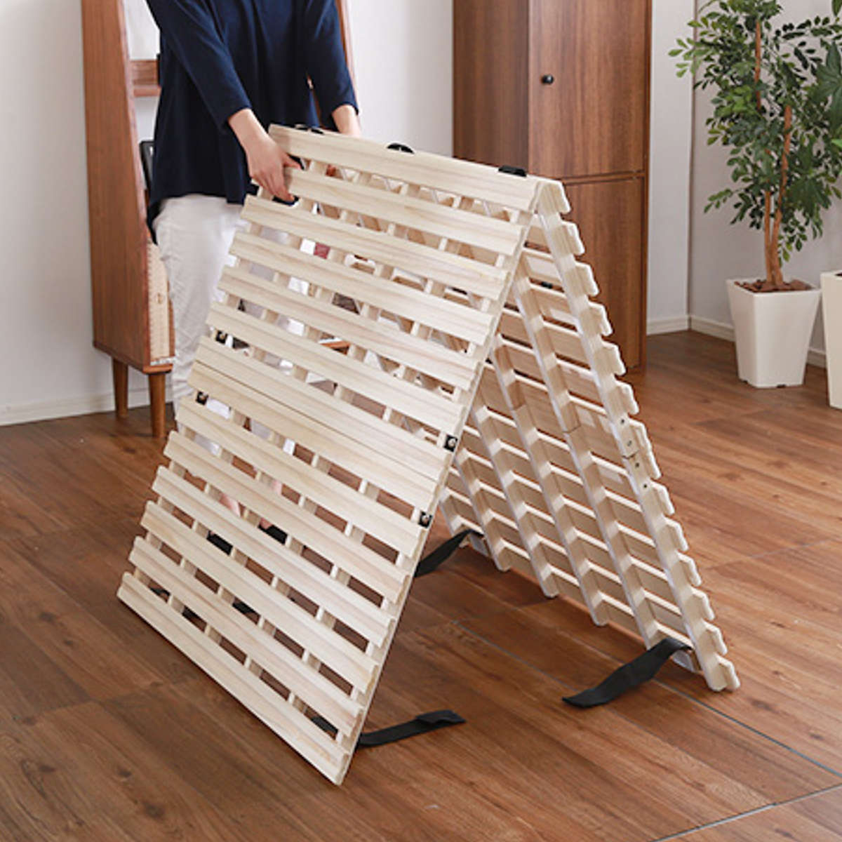 ホームテイスト（HOME taste） すのこベッド シングル 2つ折り式 桐 桐