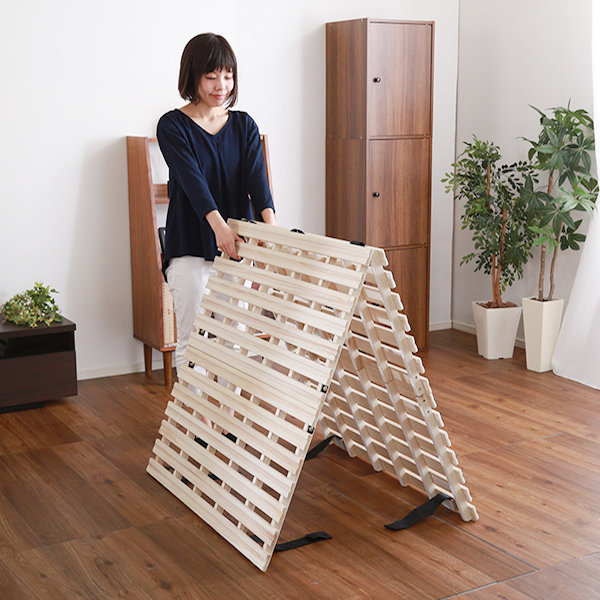 ホームテイスト（HOME taste） すのこベッド セミダブル 2つ折り式 桐