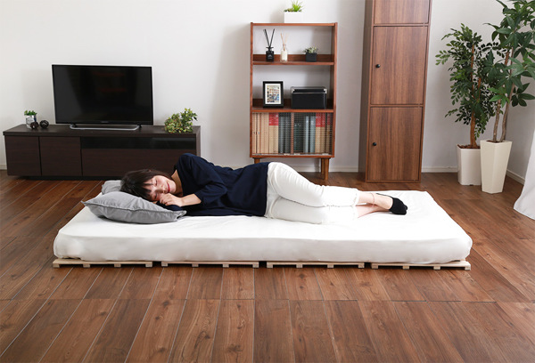 ホームテイスト（HOME taste） すのこベッド シングル 4つ折り式 桐 桐