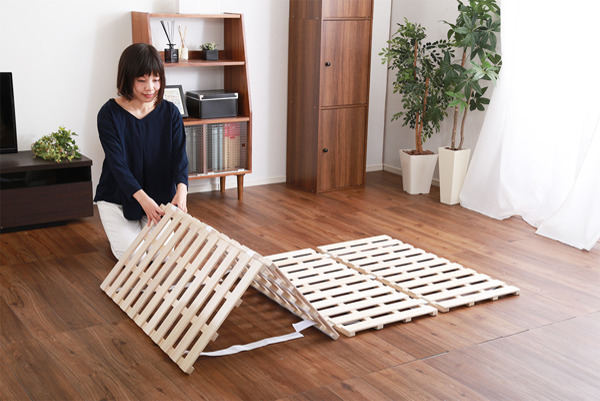 ホームテイスト（HOME taste） すのこベッド シングル 4つ折り式 桐 桐