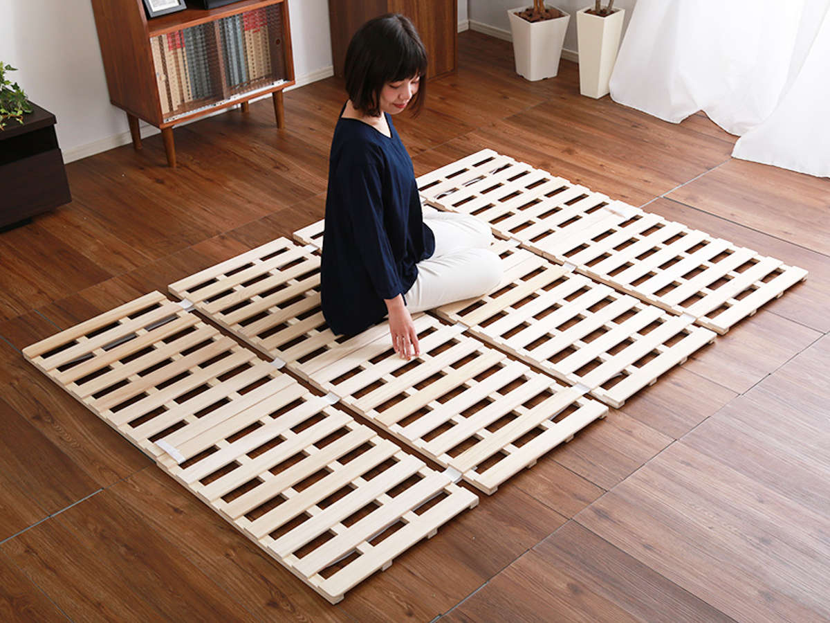 ホームテイスト（HOME taste） すのこベッド セミダブル 4つ折り式 桐