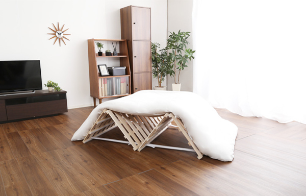 ホームテイスト（HOME taste） すのこベッド セミダブル 4つ折り式 桐