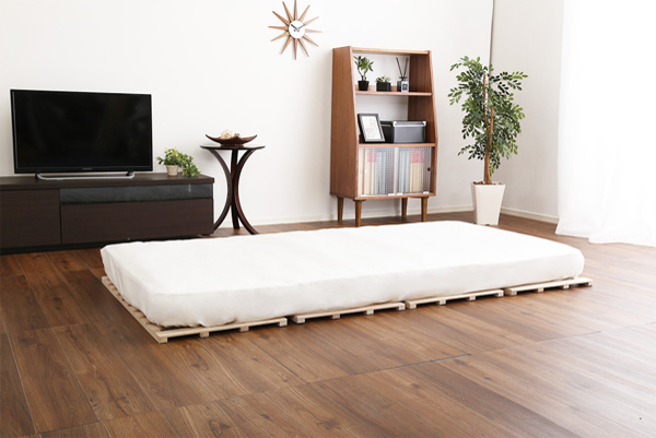 ホームテイスト（HOME taste） すのこベッド ダブル 4つ折り式 桐 桐