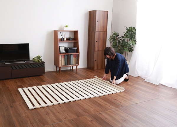 ホームテイスト（HOME taste） すのこベッド シングル ロール式 桐 桐